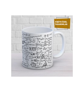Kişiye Özel Matematik Öğretmeni Baskılı Porselen Kupa