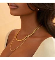 UZUN BURMA İNCE 60 CM ZİNCİR KOLYE GOLD ALTIN KAPLAMA GARANTİ BELGELİ