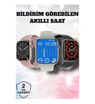 Mey İthalat® Akıllı Saat Adım Sayar, Kalp Atışı İzleme Dokunmatik Bluetooth Bağlantılı