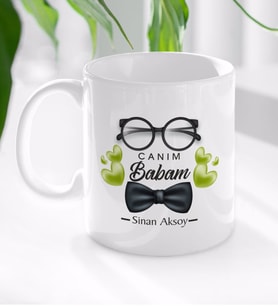 BK Gift Kişiye Özel Canım Babam Tasarımlı Beyaz Kupa Bardak - Model 5