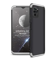 Microsonic Xiaomi Redmi Note 10 Kılıf Double Dip 360 Protective Siyah Gri