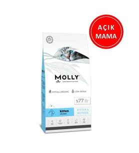 Molly Kitten Düşük Tahıllı Tavuklu Yavru Kedi Maması 1 Kg AÇIK