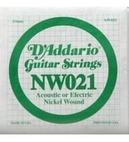 DADDARIO NW021 ELEKTRO VE AKUSTİK TEK TEL, (RE), 0.021