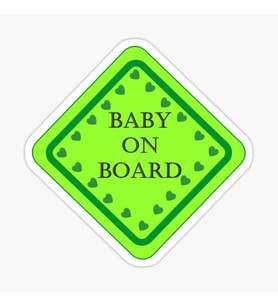 Baby On Board Arabada bebek var Sticker Etiket 19CM md4