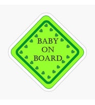 Baby On Board Arabada bebek var Sticker Etiket 19CM md4
