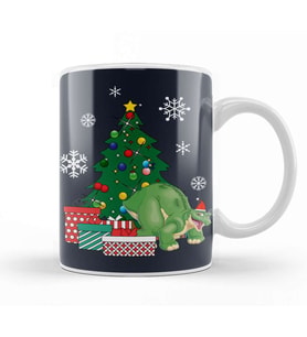 Spike Around The Christmas Tree Land Before Time Kupa Bardak Porselen