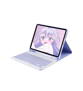 Pilelistore   iPad Pro 11 (2024) Kılıf KC01 Smart Klavyeli Tablet Kılıfı - Lila