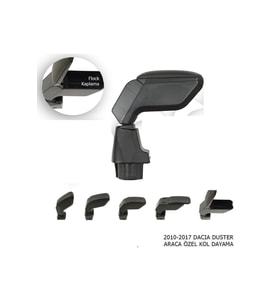 Dacia Duster Araca Özel Kol Dayama Siyah 2010-2018 Uyumlu