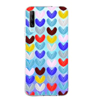 PrintiFy Huawei P Smart Pro ile Uyumlu 1mm Slim Fit Water Color 1 Baskılı Şeffaf  Kılıf