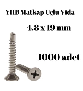 Matkap Uçlu Vida YHB 4.8x19 1000'li Paket