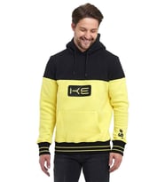 Sarı/Siyah Kapüşonlu 3 İplik Baskılı Kanguru Cepli Sweatshirt (Kırmızı)