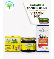 ÇareBurada Kakaolu Çocuk Macunu 240 gr & Moonlife Vitamin Mix Şurup 150 ml Avantajlı Çocuk Seti