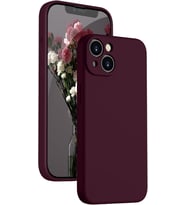 Lexroo iPhone 13 İle Uyumlu Kadife Astarlı Bordo Mat Silikon Kılıf – Kamera Korumalı, Şok Emici
