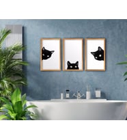 BK Home Banyo 3'lü El Yapımı Ahşap Çerçeveli Tablo-5