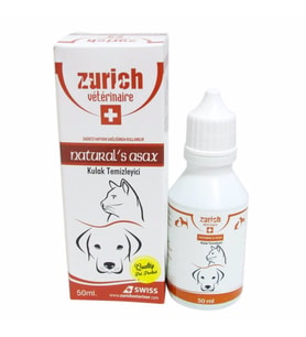 Zurich Veterinaire Kedi ve Köpek Kulak Temizleme 50Ml