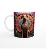 Mandala Köpek Baskılı Kupa Bardak