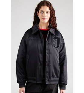 Nike Michael Jordan Varsity Loose Fit Bomber Jacket Black Kadın Bol Kesim Ceket Mont Siyah