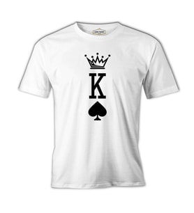 K - The King Beyaz Erkek Tshirt