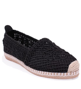 Dagoster DZA07-115526703 Siyah Triko Günlük Espadril Kadın Ayakkabı