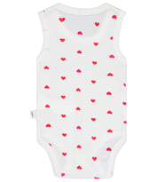 Civil Baby Kalp Baskılı 1-36 Ay Çıtçıtlı Badi - Pembe (Ekru)