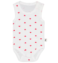 Civil Baby Kalp Baskılı 1-36 Ay Çıtçıtlı Badi - Pembe