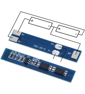 2S 3A BMS Li-ion LiP Lithium Batarya Pil 18650 Şarj Koruma Modülü