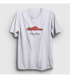 Presmono Unisex Beyaz Feeling Elmotional T-Shirt 288143tt