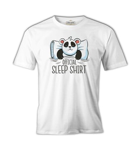 Official Sleep Tshirt Panda Sleeping Beyaz Erkek Tshirt