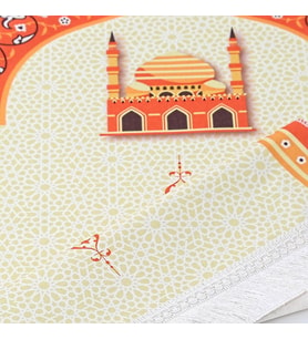 İsme Özel Çocuk Seccadesi Kudüs Turuncu 82×45 cm 110 gr- Tesbih Hediyeli
