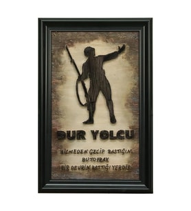 e38 EL İŞÇİLİĞİ ÇANAKKALE DUR YOLCU FİLOGRAFİ TABLO 38x58 CM - 6372