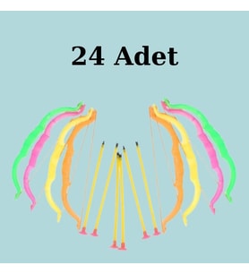 Plastik Ok Yay Seti (24 Adet)