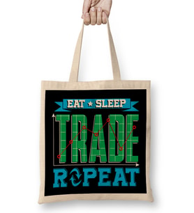 Investing Buy The Fear Sell The Greed Stock Market Bez Çanta Uzun Saplı