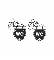 Wc Sticker Siyah 20x12 cm