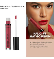 Cosmetics Matte Queen Lipstick 21 Pink Bliss Kalıcı Likit Ruj, Kırmızı