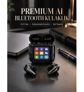 Aı Destekli Dokunmatik Ekranlı Kablosuz Bluetooth Kulaklık