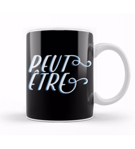 French Slogan Peut Etre Kupa Bardak Porselen