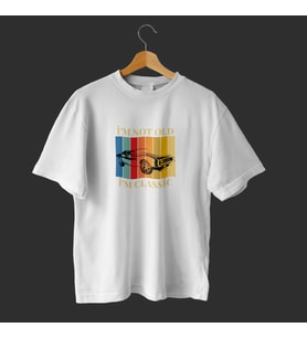 Colorful Vintage T-shirt Design (Beyaz)