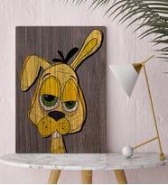 BK Home Drunken Rabbit - Yellow Tasarımlı Kanvas Tablo-1