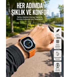 Akıllı Saat Amoled Ekran Bluetooth Bağlantılı Özel Tasarım Unısex