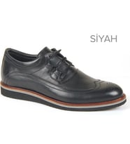 Trendyshose 2300 Hakiki Deri Rahat Eva Taban Ayakkabı (Siyah)