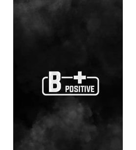 B + Pozitif Kan Grubu Araba Motorsiklet Etiket Sticker 14CM Beyaz Renk