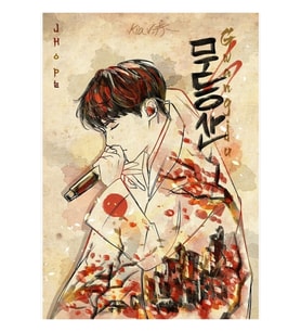Bts X Güney Kore (j-hope) Tablo Ahşap Poster Dekoratif Kod1652