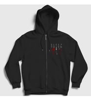 Presmono Unisex Siyah Hypnosis Müzik Sleep Token Fermuarlı Kapüşonlu Sweatshirt 509508tt