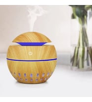 Yaratıcı Usb Hava Nemlendirici Ultrasonik 130 ml Araba Halı Ahşap Desen Esansiyel Yağı Oda Spreyi (Kahverengi Açık)