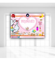 Hoşgeldin Bebek Afiş, 70cm x 50cm - Pembe (STD)