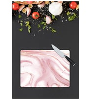 Renkli Tuval  Cam Kesme  ve Sunum Tahtası  25 Cm X 35 Cm