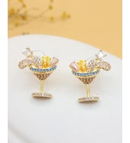Gold Işıltılı Kokteyl Küpe