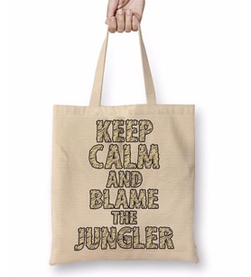 Keep Calm And Blame The Jungler Bez Çanta Uzun Saplı