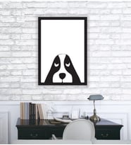 Dekoratif Ev Bobi Köpek Duvar Dekoru MDF Tablo (Siyah)