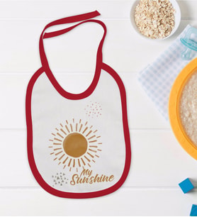 BK Kids My Sunshine Tasarımlı Kırmızı Bebek Mama Önlüğü-1
